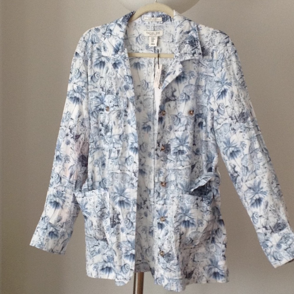 🦋💎🦋 Rachel Zoe - Brand New 100% Linen Jacket - Picture 6 of 7
